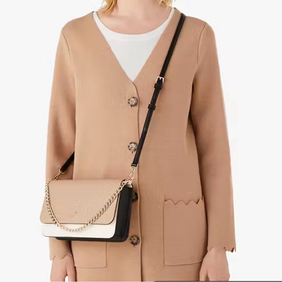 Kate Spade NWT Madison Medium Flap Convertible Crossbody. Toasted Hazelnut. - Picture 5 of 6